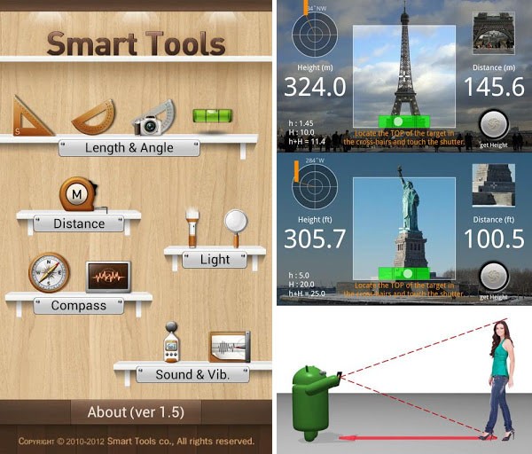 Скачать Smart Tools для Android - компас, шумомер, металлодетектор и пр. на телефон