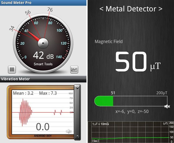 Скачать Smart Tools для Android - компас, шумомер, металлодетектор и пр. на телефон