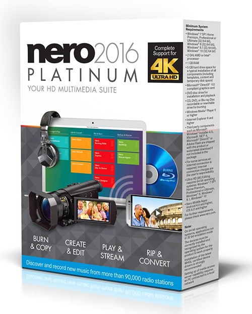 Nero 2016 Platinum + ключ торрент