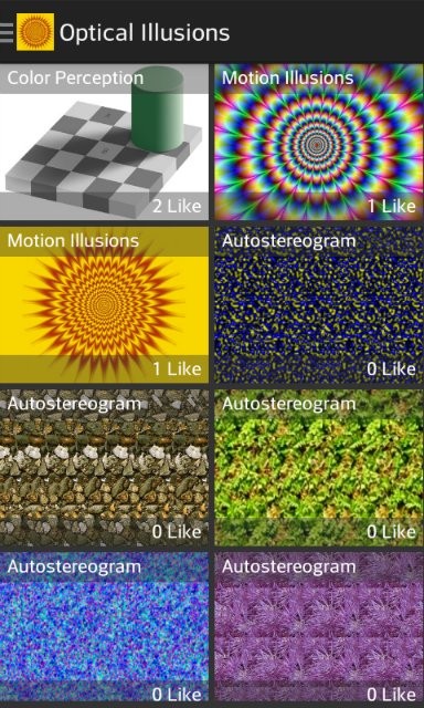 Обман зрения - оптические иллюзии на телефон (Android)
