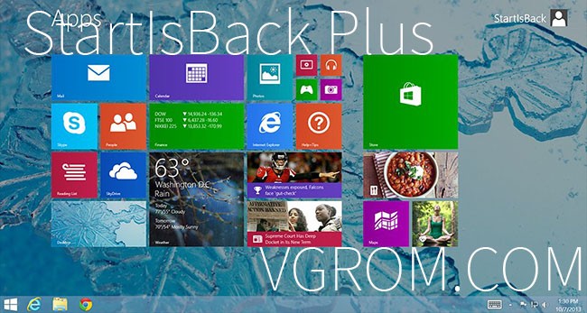 StartIsBack для Windows 8.1 с активацией