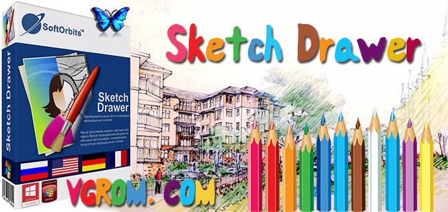 SoftOrbits Sketch Drawer + ключ - фотография карандашом